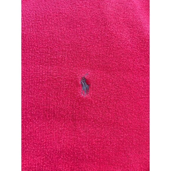 Vintage Polo Ralph Lauren Red V-Neck Sweater XXL 100% Cotton With Embroidered Lo - Picture 2 of 5